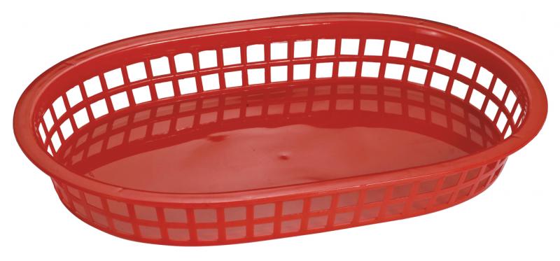 10" x 7" Red Plastic Oval Platter 1 10" x 7" Red Plastic Oval Platter